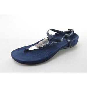 VIONIC MIAMI T Strap Sandals Shoes Thong Strappy Blue Women's Sz 5